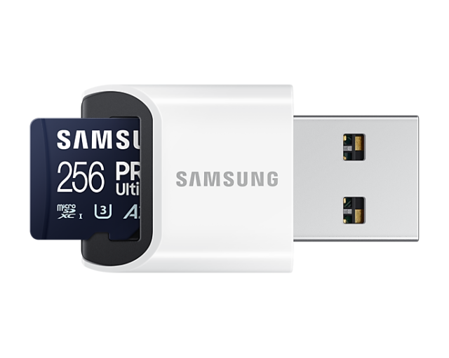 Карта памет Samsung PRO Ultimate, microSDXC, UHS-I, 256GB, Адаптер, USB четец