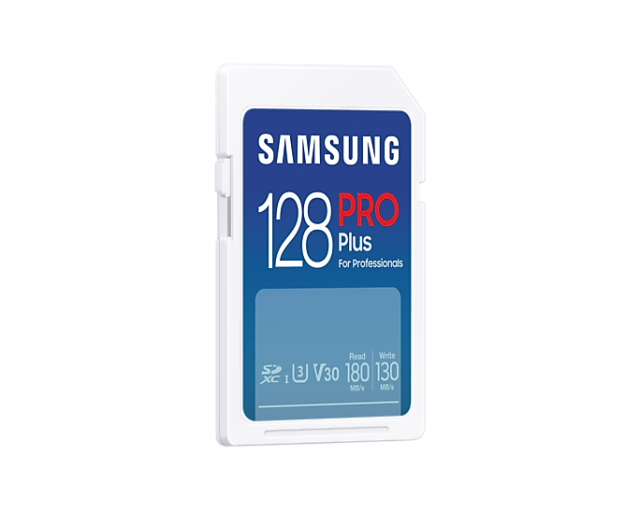 Карта памет Samsung PRO Plus, SD Card, 128GB, Бяла