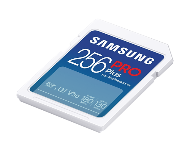 Карта памет Samsung PRO Plus, SD Card, 256GB, Бяла