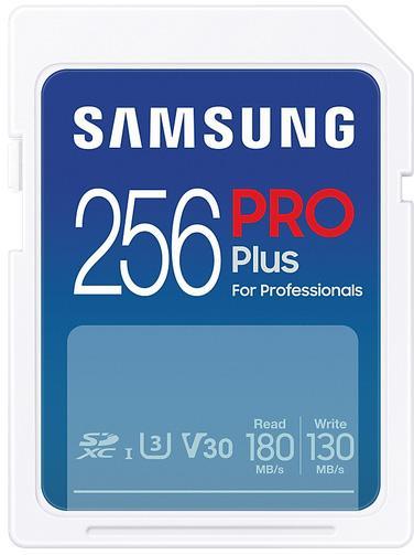 Карта памет Samsung PRO Plus, SD Card, 256GB, USB Четец, Бяла