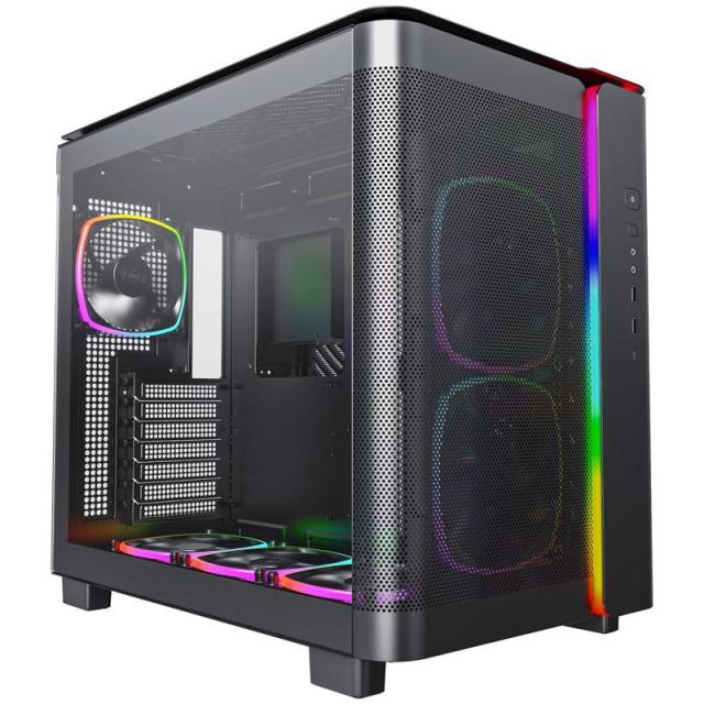 Кутия MONTECH KING 95 PRO ARGB, TG, Mid-Tower, 1x Type-C, 2x USB3.0, 1x Mic/Audio, ATX, Micro-ATX, Mini-ITX, Черен
