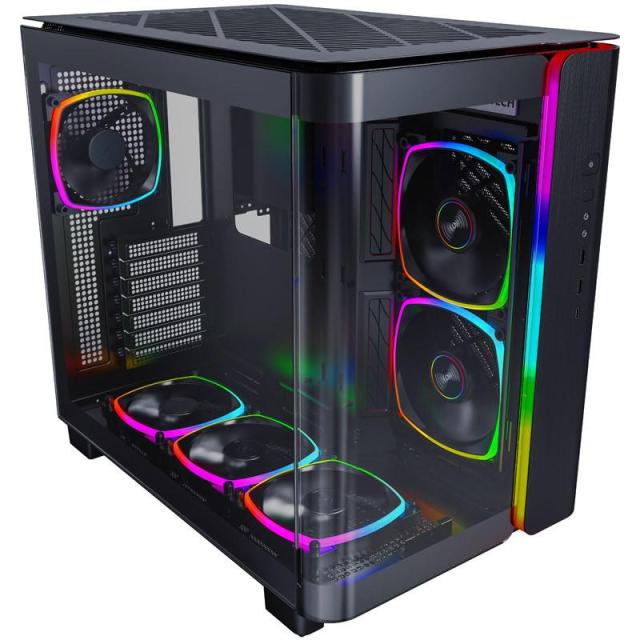 Кутия MONTECH KING 95 PRO ARGB, TG, Mid-Tower, 1x Type-C, 2x USB3.0, 1x Mic/Audio, ATX, Micro-ATX, Mini-ITX, Черен