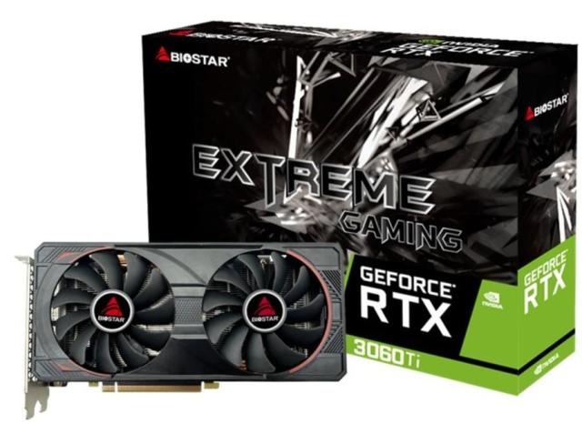 Видео карта BIOSTAR GeForce RTX 3060 TI 8GB GDDR6, 256-bit, HDMI, 3x DP