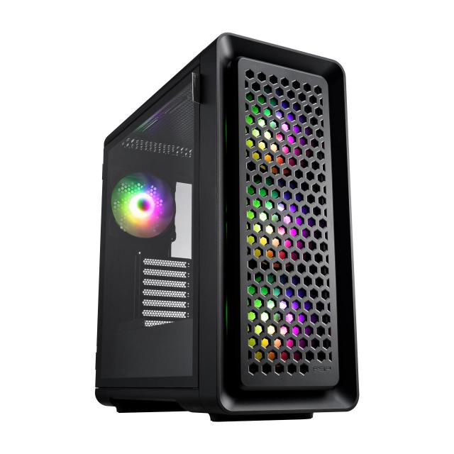 Кутия FSP CUT593, Ultra-Tower, SB 3.0 x 2, Type-C Gen2, HD Audio, ATX, Micro ATX, Mini-ITX, Черна