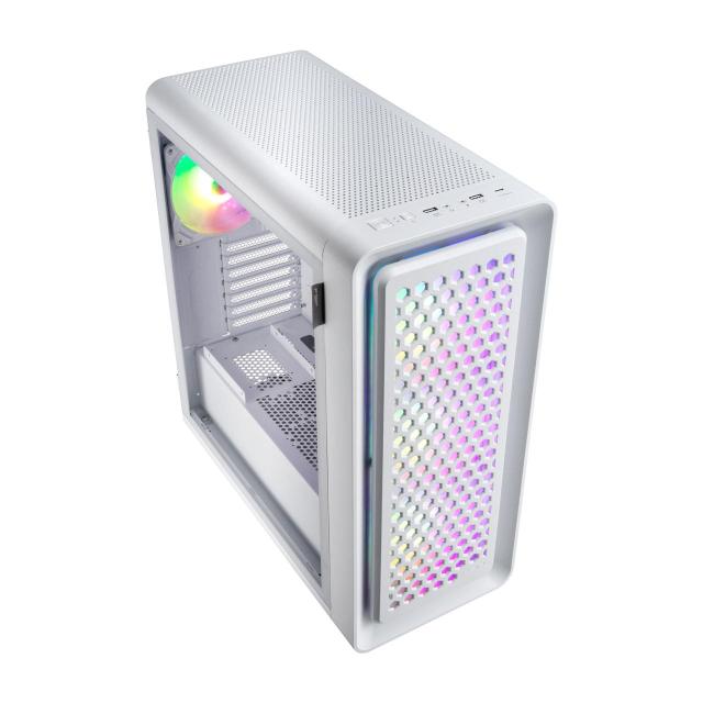 Кутия FSP CUT593, Ultra-Tower, SB 3.0 x 2, Type-C Gen2, HD Audio, ATX, Micro ATX, Mini-ITX, Бяла