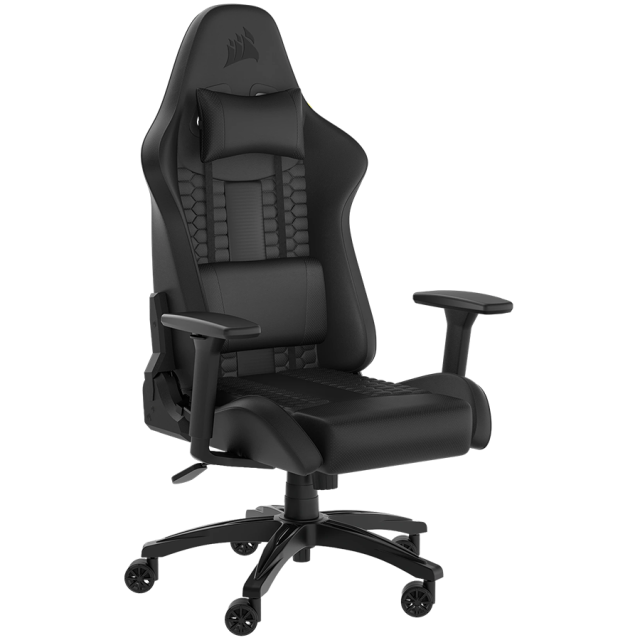 Геймърски стол CORSAIR TC100 RELAXED Gaming Chair, Leatherette - Black