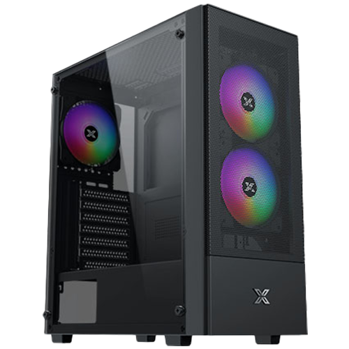 Кутия XIGMATEK Hero II Air 3F Black EN41655, Middle Tower, USB3.0 X1, USB2.0 X2, HD AUDIO, ATX/M-ATX/MINI ITX