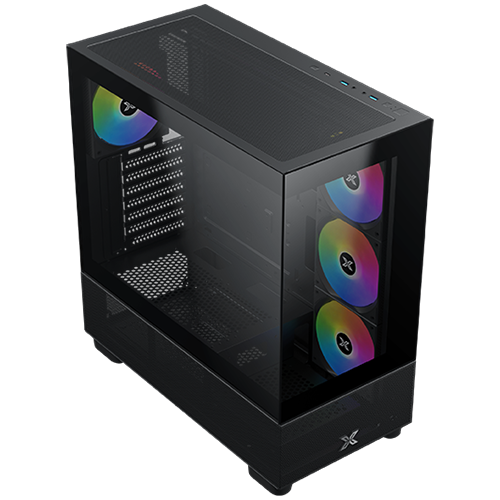 Кутия XIGMATEK Endorphin Air V2 EN41822 Black, Middle Tower, USB3.0 X2, TYPE C X1, HD AUDIO, E-ATX/ATX/M-ATX/MINI ITX