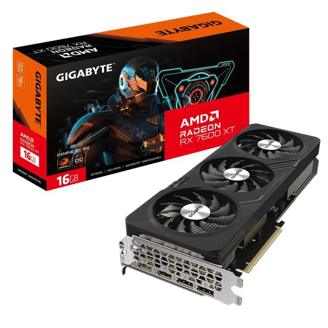 Видео карта GIGABYTE AMD RX7600XT, 16GB GDDR6,128-bit, HDMI, 3x DP 