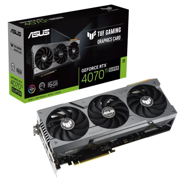 Видео карта ASUS TUF Gaming GeForce RTX 4070 Ti SUPER 16GB GDDR6X, 256-bit, HDMI, 3x DP