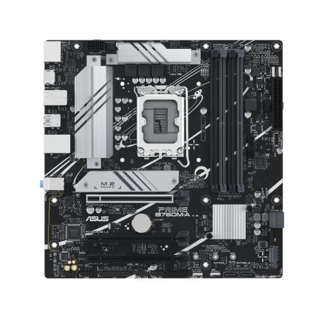 Дънна платка ASUS PRIME B760M-A-CSM, LGA1700, 4x DDR5, 2 x M.2, 4x SATA, 2x HDMI, DP, mATX