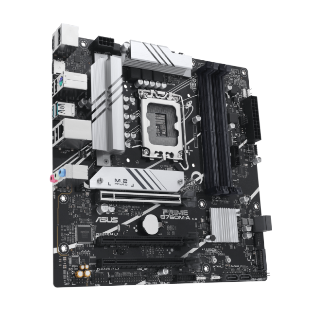 Дънна платка ASUS PRIME B760M-A-CSM, LGA1700, 4x DDR5, 2 x M.2, 4x SATA, 2x HDMI, DP, mATX