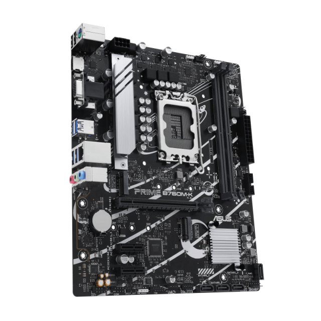 Дънна платка ASUS PRIME B760M-K, LGA1700, 2x DDR5, 2x M.2, 4x SATA, VGA, HDMI, mATX