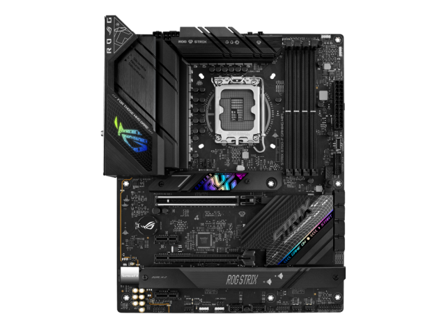 Дънна платка ASUS ROG STRIX B760-F GAM WIFI, LGA1700, 4x DDR5, 3x M.2, 4x SATA, Wi-Fi 6E, Bluetooth v5.3, HDMI, DP, ATX