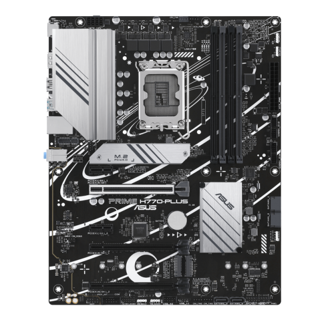 Дънна платка ASUS PRIME H770-PLUS, LGA1700, 4x DDR5, 3x M.2, 4x SATA, HDMI, DP, ATX