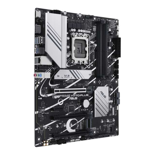 Дънна платка ASUS PRIME H770-PLUS, LGA1700, 4x DDR5, 3x M.2, 4x SATA, HDMI, DP, ATX