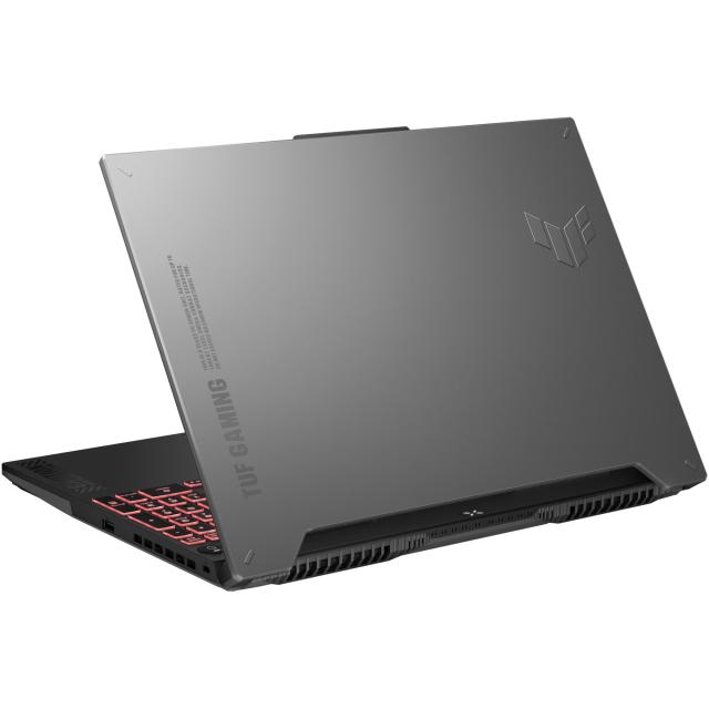 Лаптоп Asus TUF GAMING A15 FA507UV-LP013, AMD Ryzen 9 8945H 8C (24MB Cache, 4.0/5.2GHz, 16 Threads), 15.6'' (39.62 cm) FHD IPS 144HZ, NVIDIA GeForce RTX 4060 8GB GDDR6, 16GB DDR5, SSD 1TB NVMe M.2, Free DOS 