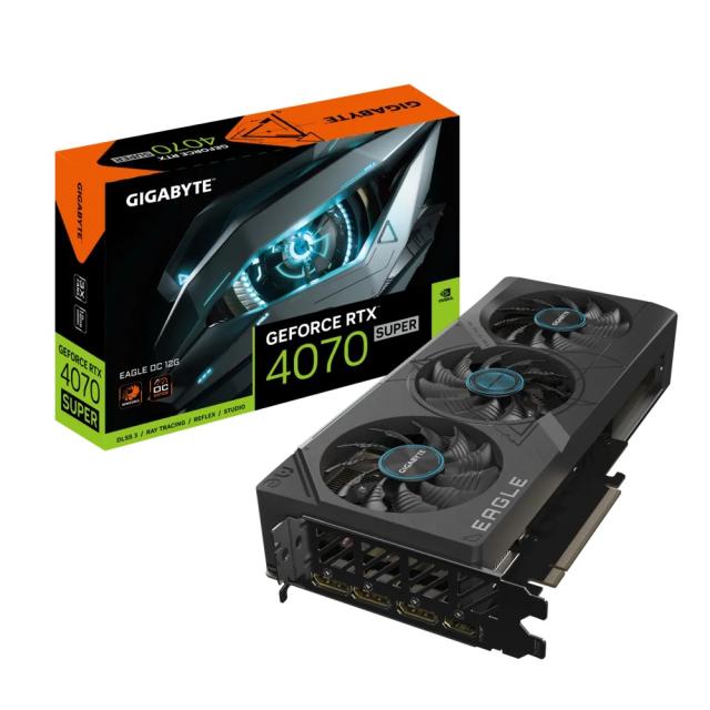 Видео карта GIGABYTE NVIDIA GeForce RTX4070 SUPER, 12GB GDDR6X, 192-bit, HDMI, 3x DP