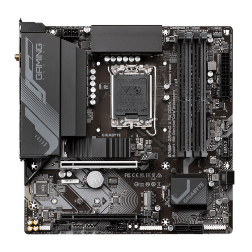 Дънна платка Gigabyte B760M GAMING X AX, B760, LGA1700, DDR4, 2x M.2, 4x SATA 6Gb/s, HDMI, DP, Wi-Fi 6E, Bluetooth 5.3, Micro ATX