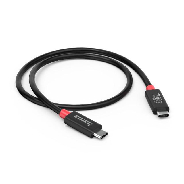 Кабел HAMA USB-C, E-Marker, USB4 Gen2, 20 Gbit/s, 5 A, 240 W, 2.00 m