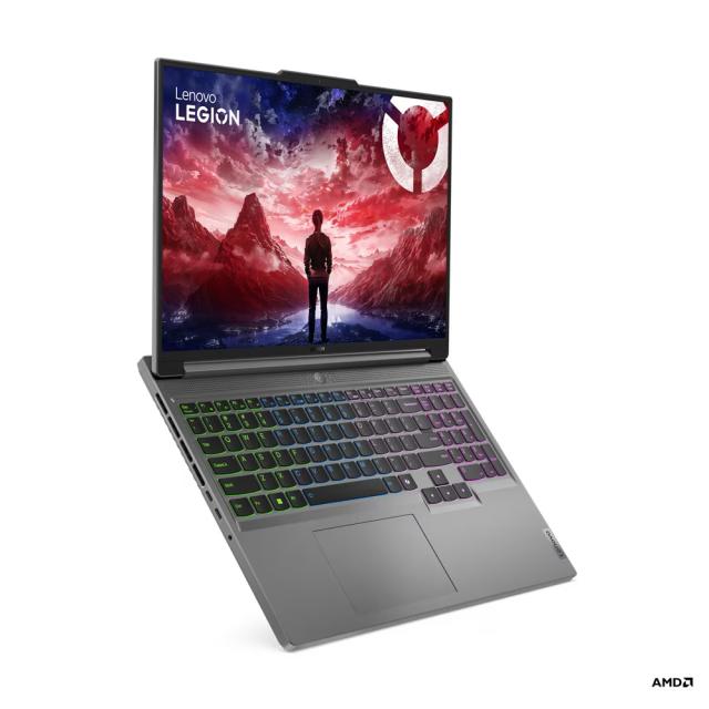 Лаптоп Lenovo Legion Slim 5 16AHP9, 16.0" (40.64 cm), WQXGA IPS Anti-glare, 165Hz, AMD Ryzen 7 8845HS 8C (3.8/5.1GHz, 16M), NVIDIA RTX 4060 8GB GDDR6, 16GB DDR5, 512GB SSD, Free DOS