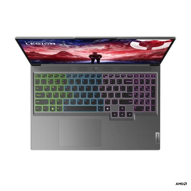 Лаптоп Lenovo Legion Slim 5 16AHP9, 16.0" (40.64 cm), WQXGA IPS Anti-glare, 165Hz, AMD Ryzen 7 8845HS 8C (3.8/5.1GHz, 16M), NVIDIA RTX 4060 8GB GDDR6, 16GB DDR5, 512GB SSD, Free DOS