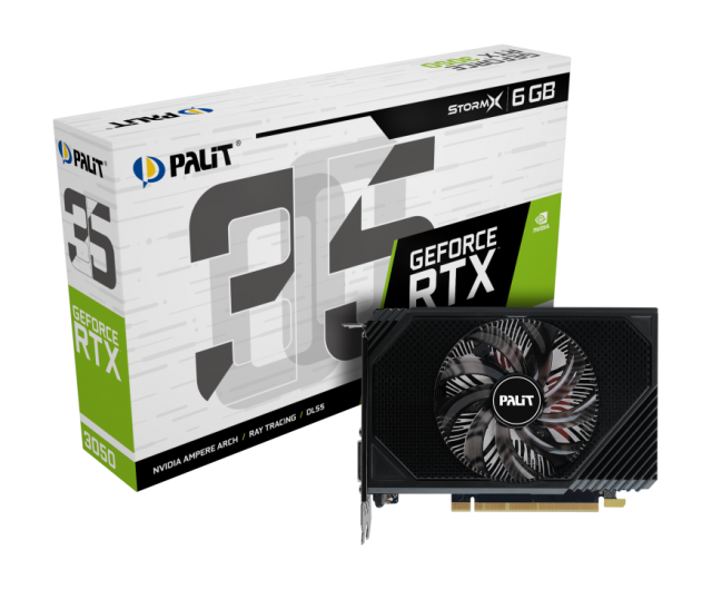 Видео карта PALIT NVIDIA GeForce RTX3050 StormX 6GB GDDR6, 96-bit, DVI, HDMI, DP