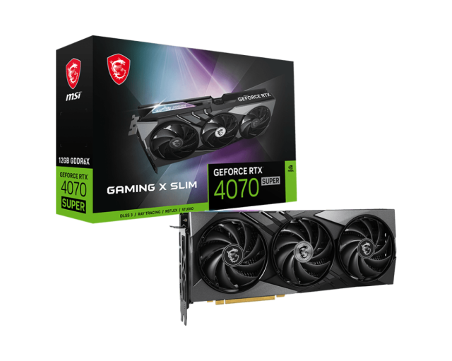 Видео карта MSI NVIDIA GeForce RTX4070 SUPER 12G GAMING X SLIM 12GB GDDR6X,192-bit, HDMI, 3x DP