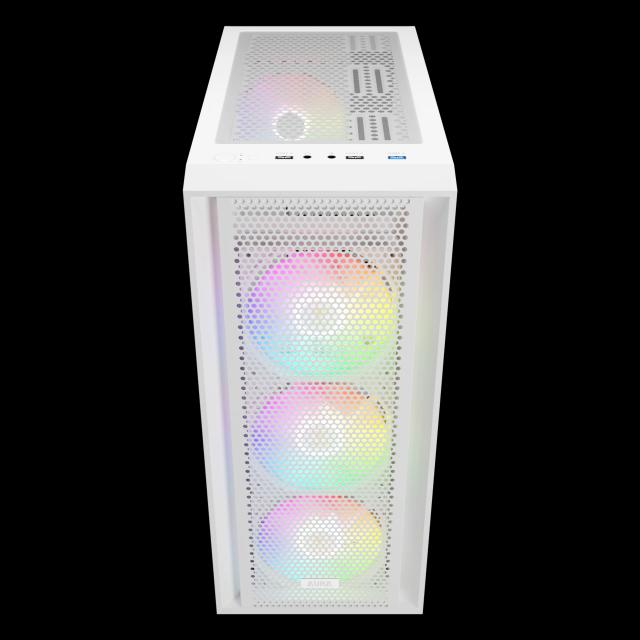 Кутия Gamdias AURA GC2 Elite White - Mesh, RGB, RGB, Middle Tower, 1 x USB 3.0, 2 x USB 2.0, ATX, mATX, Mini-ITX