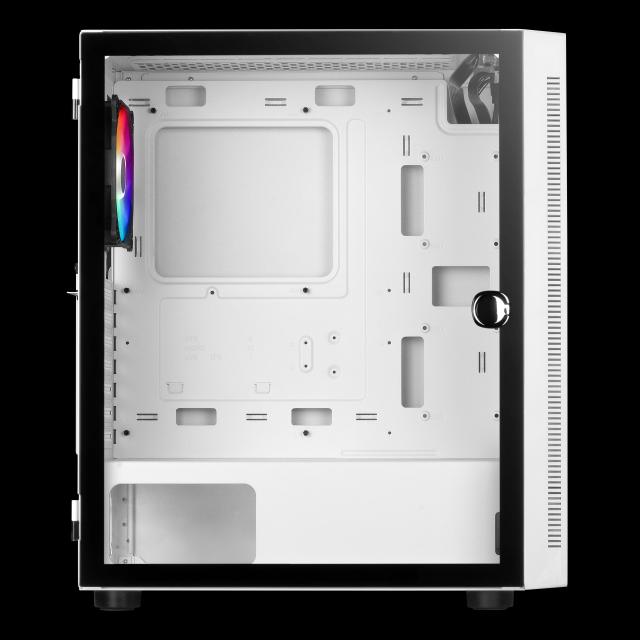 Кутия Gamdias ARGUS E4 Elite White, RGB, Middle Tower, 1 x USB 3.0, 2 x USB 2.0, RGB button, ATX, mATX, Mini-ITX