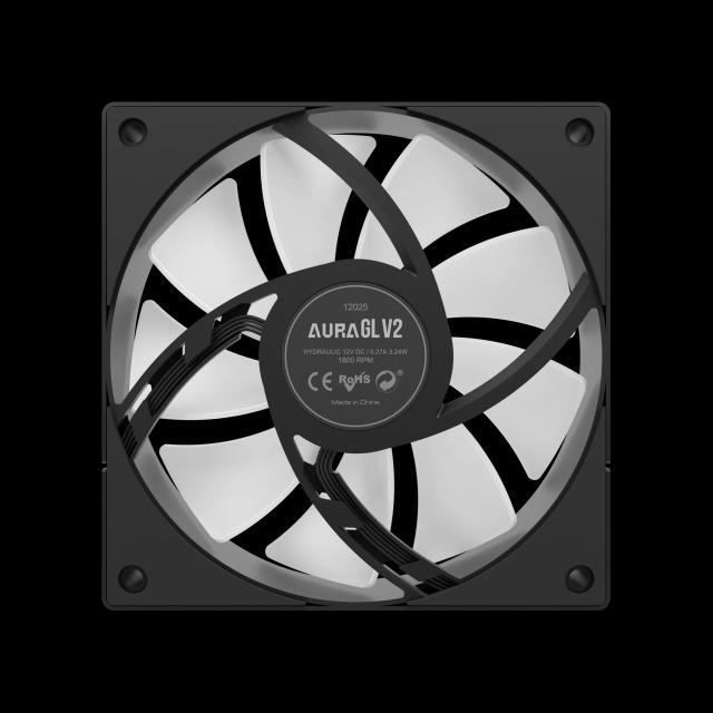 Охладител Gamdias Water Cooling 120mm, AURA GL120 v2 Black - aRGB