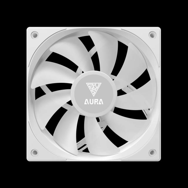 Охладител Gamdias Water Cooling 120mm - AURA GL120 v2 White, aRGB, LGA1700/AM5