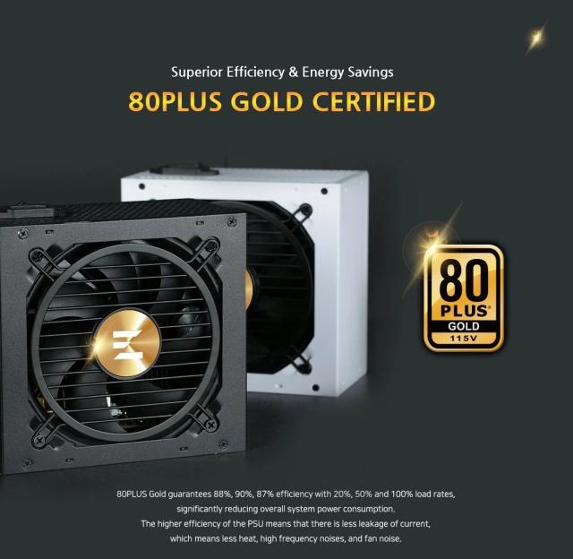 Захранване Zalman TeraMax 750W, Active PFC, ATX 3.0, 80 PLUS GOLD, PCIe 5.0, White