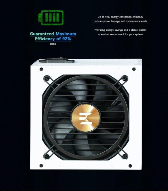 Захранване Zalman TeraMax 750W, Active PFC, ATX 3.0, 80 PLUS GOLD, PCIe 5.0, White