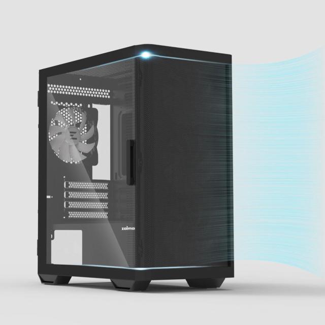 Кутия Zalman M4  Addressable RGB, Mini Tower, Tempered Glass, 2 x USB 3.0, 1 x USB 2.0, HD Audio x 1, mATX, Mini-ITX