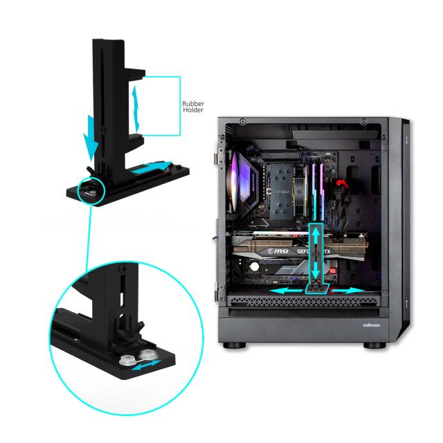 Кутия Zalman I6 RGB, Middle Tower, Tempered Glass, 1 x USB 3.1 Type-C, 1 x USB 3.0, 1 x USB 2.0, HD Audio x 1, ATX, mATX, Mini-ITX