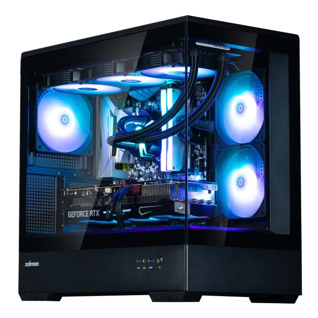 Кутия Zalman P30 aRGB, Mini Tower, Tempered Glass, 1 x USB 3.1 Type-C, 1 x USB 3.0, HD Audio x 1, mATX, Mini-ITX