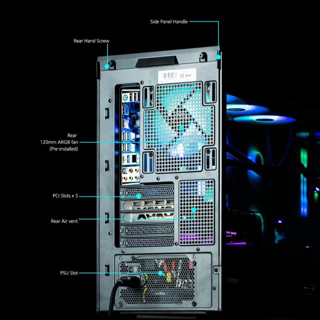 Кутия Zalman P30 aRGB, Mini Tower, Tempered Glass, 1 x USB 3.1 Type-C, 1 x USB 3.0, HD Audio x 1, mATX, Mini-ITX