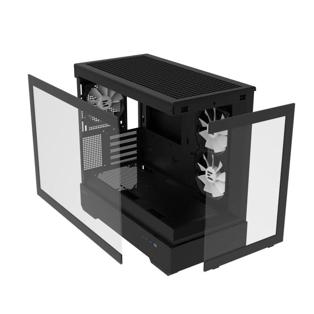 Кутия Zalman P30 aRGB, Mini Tower, Tempered Glass, 1 x USB 3.1 Type-C, 1 x USB 3.0, HD Audio x 1, mATX, Mini-ITX