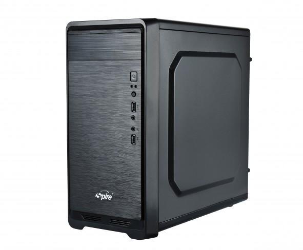 Кутия SPIRE SPT1413B, 1x USB2.0, 1x USB3.0, Audio ports, Micro ATX / ITX, 420W захранване, Черна