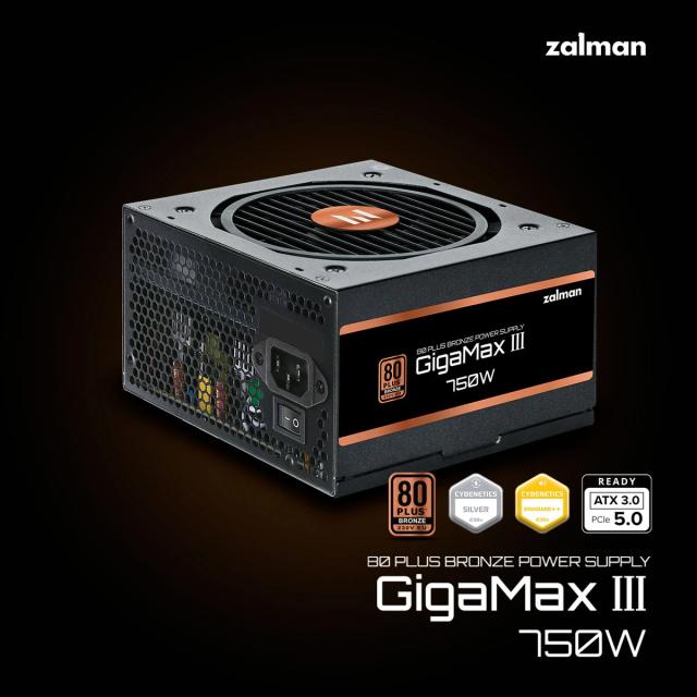 Захранване Zalman GigaMax III ATX 3.0 750W, 80 PLUS BRONZE