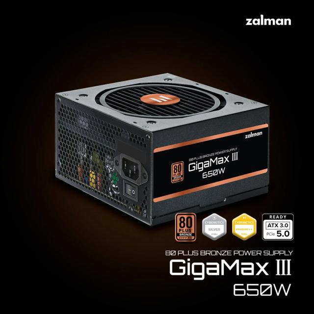 Захранване Zalman GigaMax III ATX 3.0 650W, 80 PLUS BRONZE