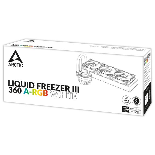 Охладител за процесор Arctic Liquid Freezer III 360 A-RGB White