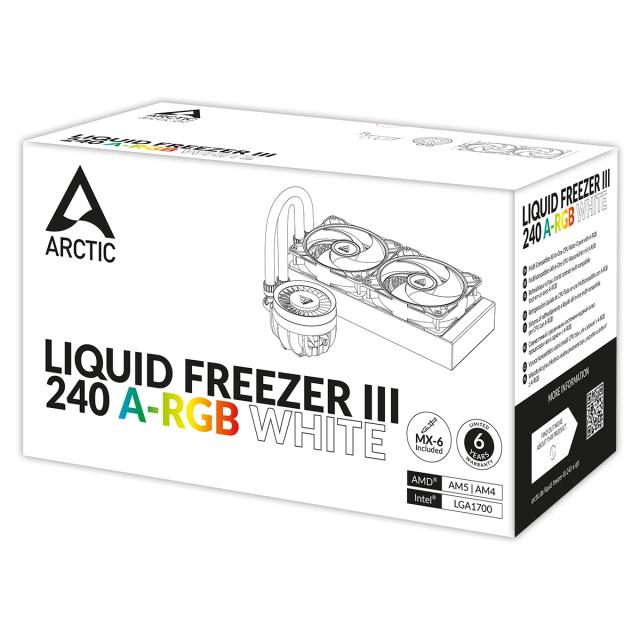 Охладител за процесор Arctic Liquid Freezer III 240 A-RGB White, INTEL/AMD