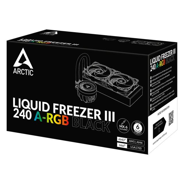 Охладител за процесор Arctic Liquid Freezer III 240 A-RGB Black, INTEL/AMD