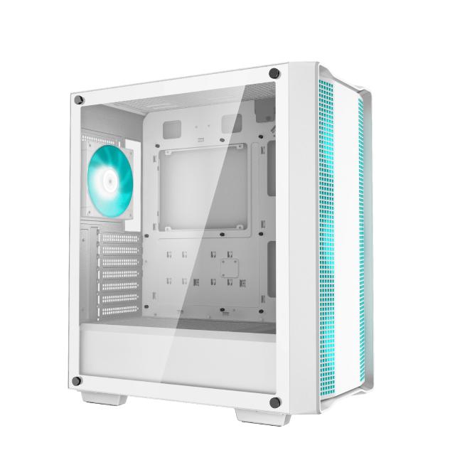 Кутия за компютър DeepCool CC560 WH, Middle Tower, 1 x USB 2.0, 1 x USB 3.0, HD Audio x 1, ATX, mATX, Mini-ITX, бяла