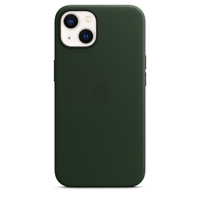 Калъф Apple iPhone 13 Leather Case with MagSafe - Sequoia Green