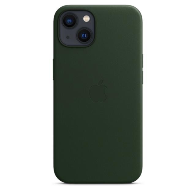 Калъф Apple iPhone 13 Leather Case with MagSafe - Sequoia Green