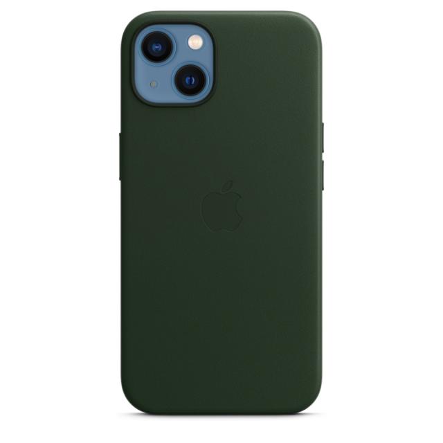 Калъф Apple iPhone 13 Leather Case with MagSafe - Sequoia Green