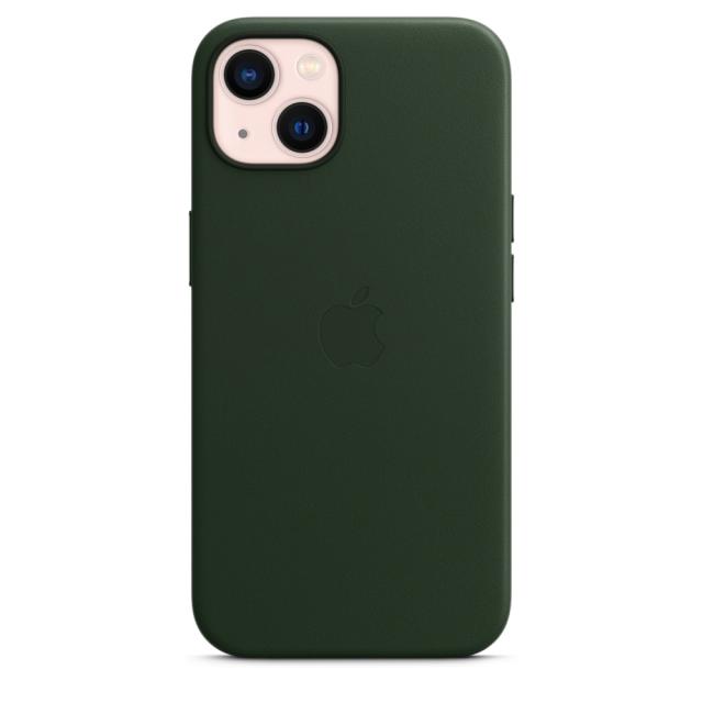 Калъф Apple iPhone 13 Leather Case with MagSafe - Sequoia Green